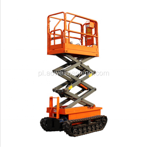 China Aerial Working Platform Lifting Table Crawler Samobieżny podnośnik nożycowy na torach